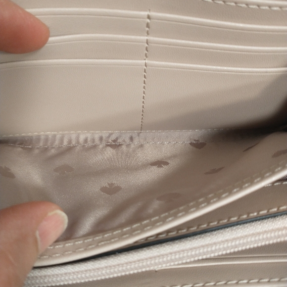 Kate Spade New York Laurel Way Neda Saffiano Leather Zip Around Wallet Tan - Picture 7 of 13